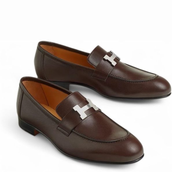 HERMES PARIS LOAFER MARRON EBENE