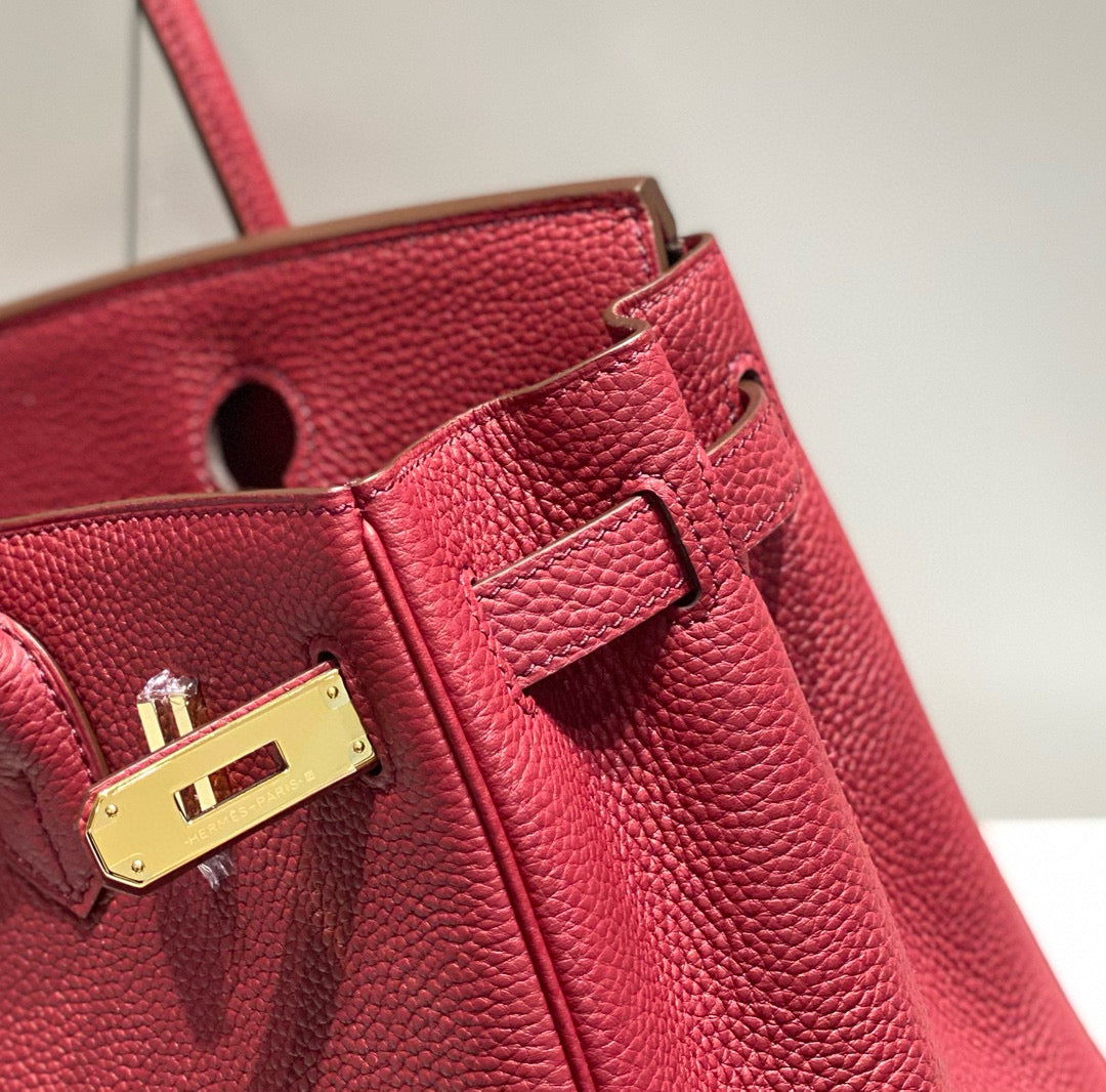 Hermes Birkin 25Cm Rouge H Togo Leather Gold Hardware