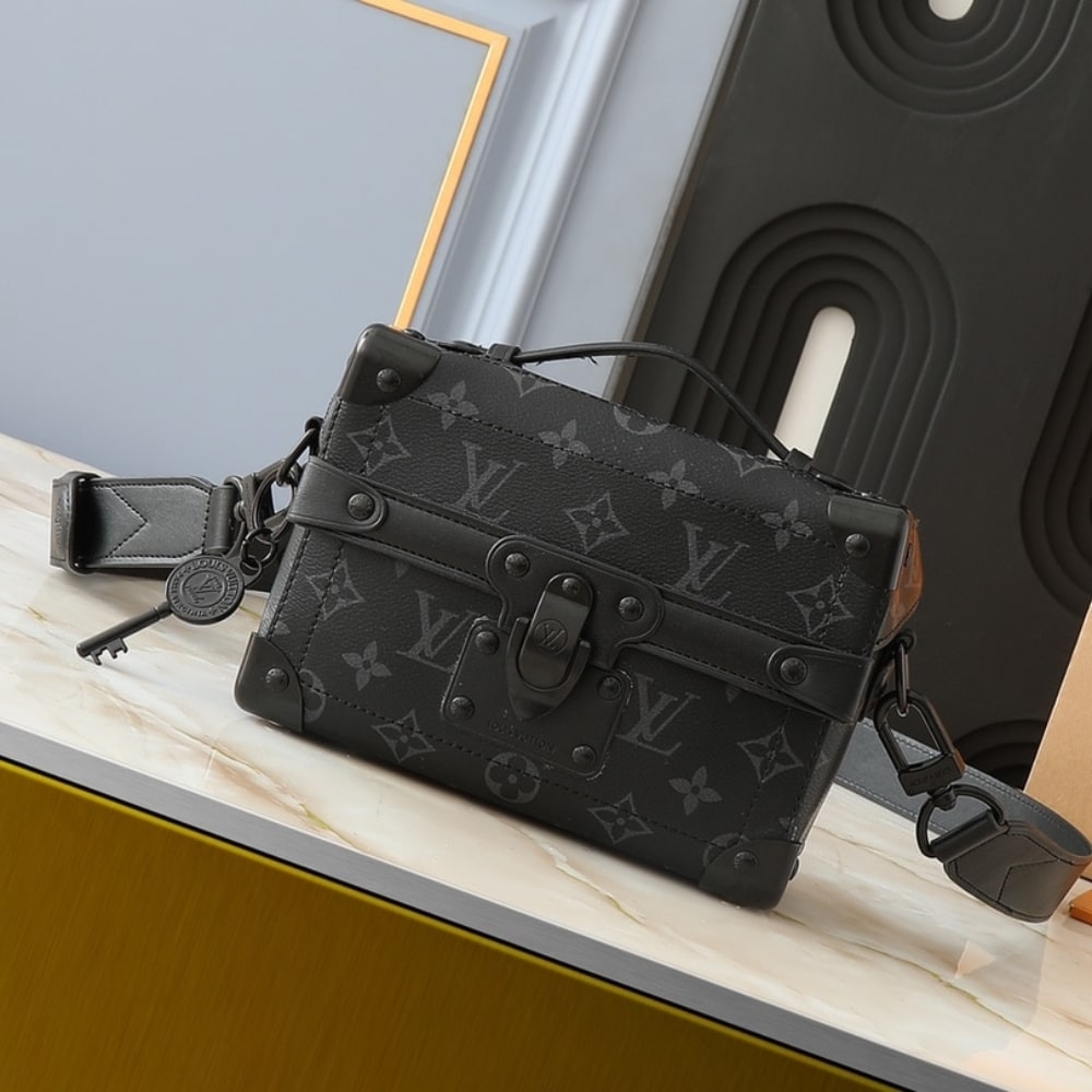 Louis Vuitton Soul Trunk Bag Monogram Black 19Cm M11743