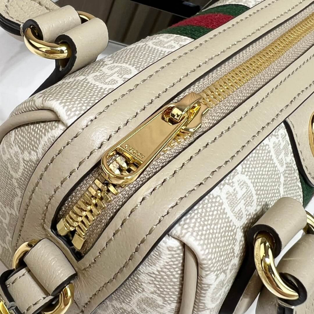 Gucci Ophidia Mini Boston Bag GG Supreme 16.5cm/6.5in