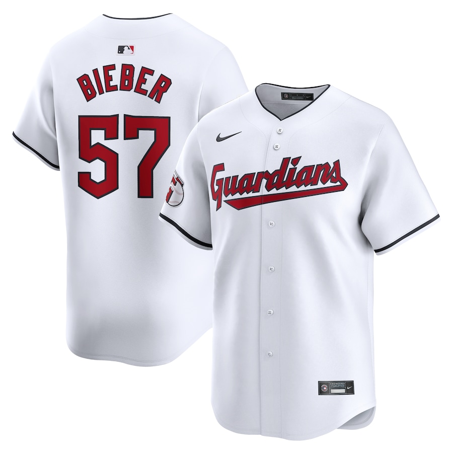 Shane Bieber Cleveland Guardians Home Limited Player Jersey White