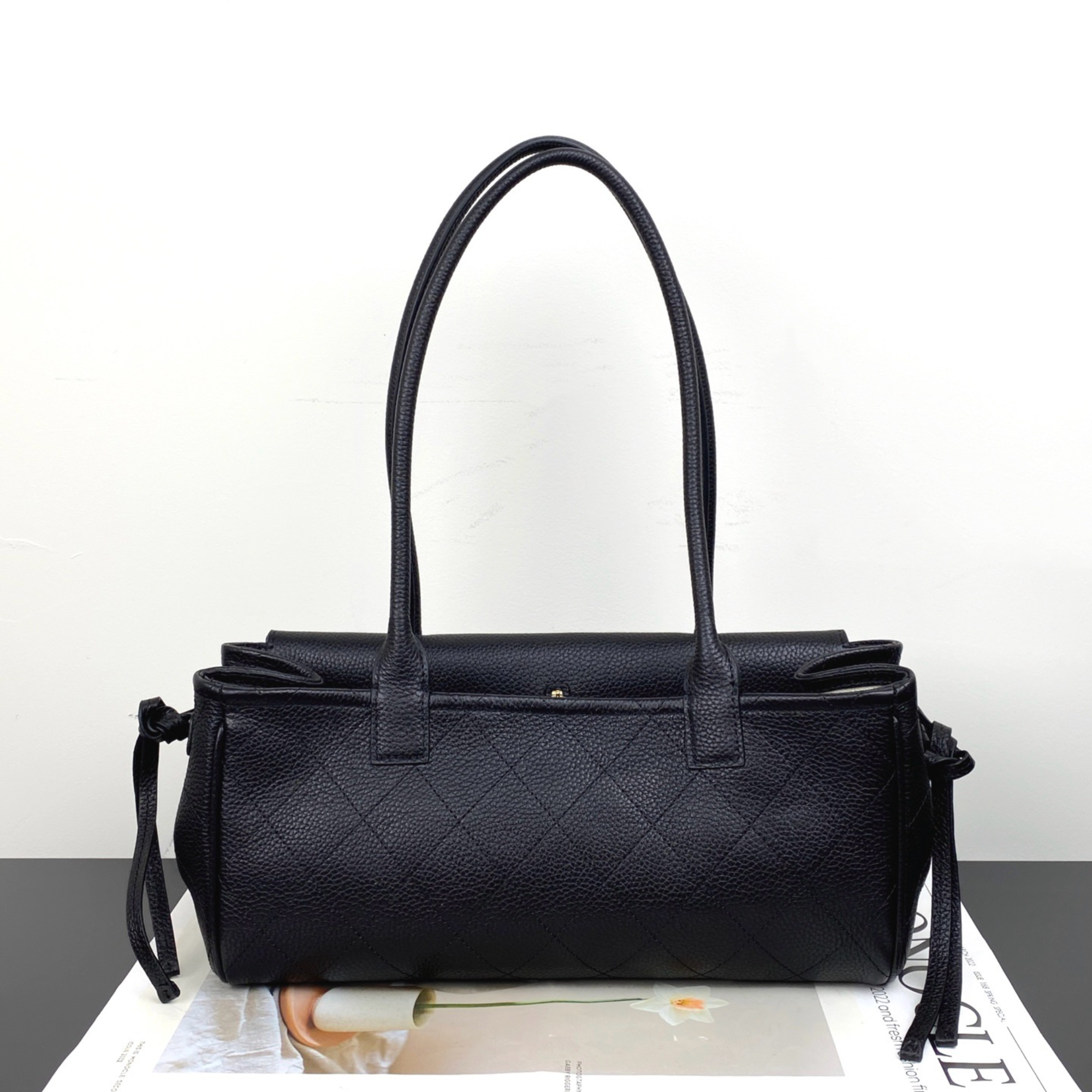 Chanel Urban Essential Tote Light Black Caviar Gold Hardware 30cm/11.8in