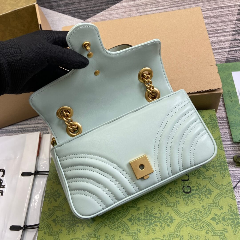 Gucci GG Marmont Matelasse Mini Bag Pale Green