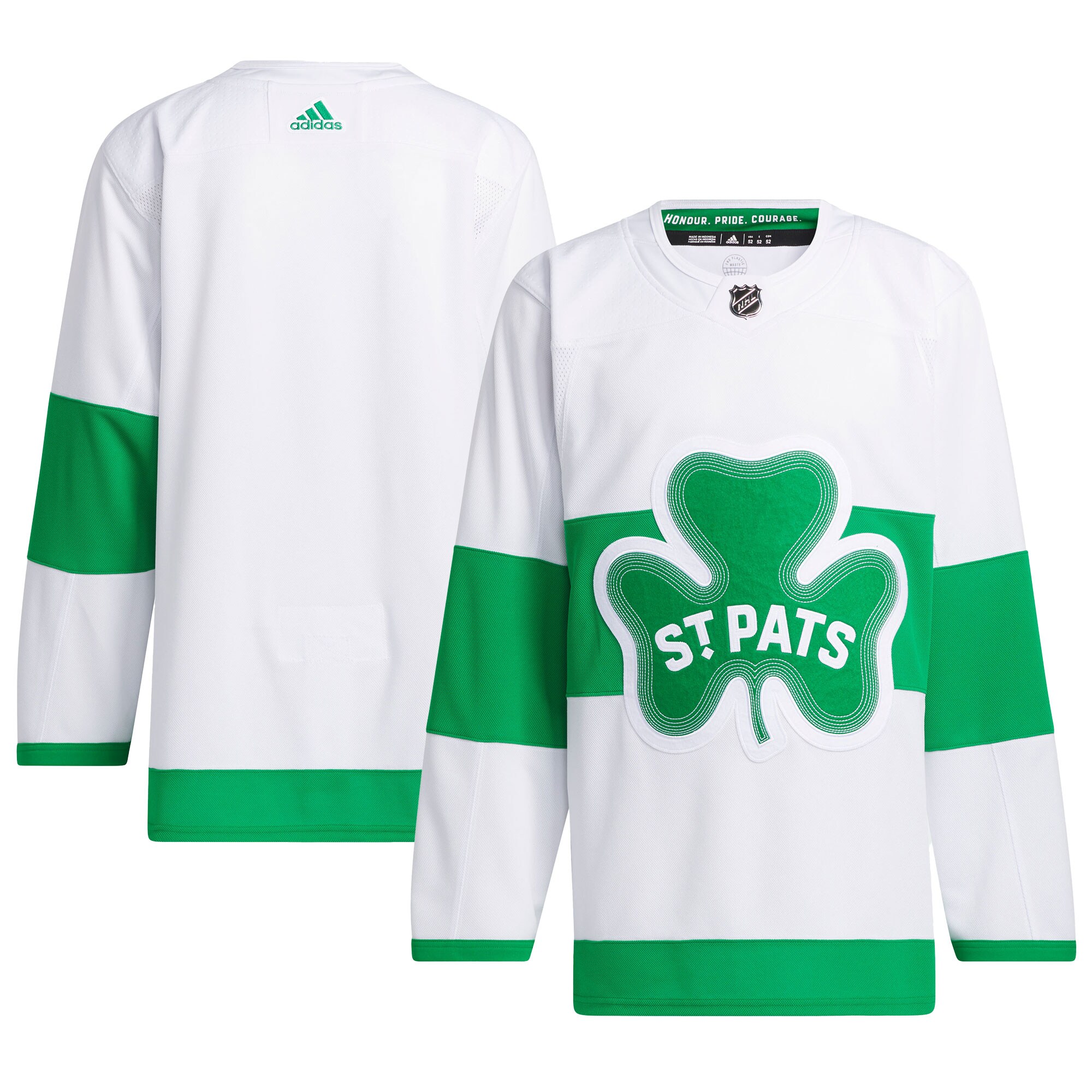 Toronto Maple Leafs adidas St. Patricks Alternate Primegreen Authentic Jersey – White