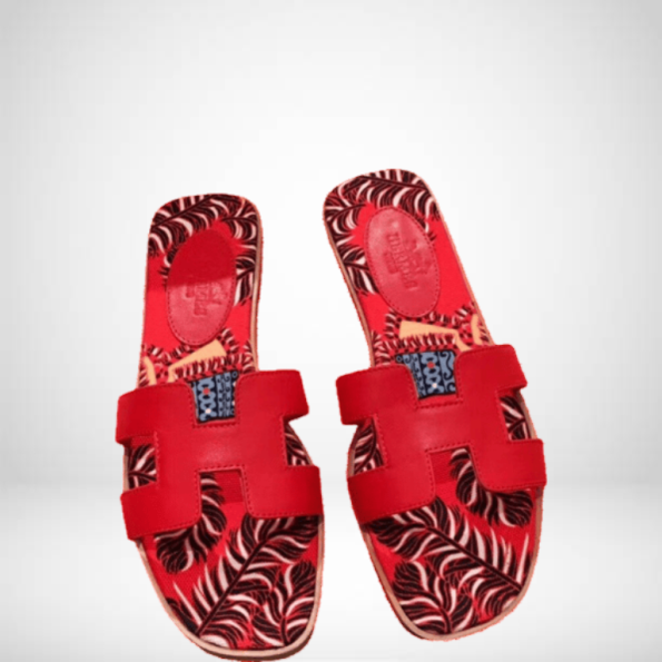 HERMES SANDAL MULTICOLOR/RED ORAN