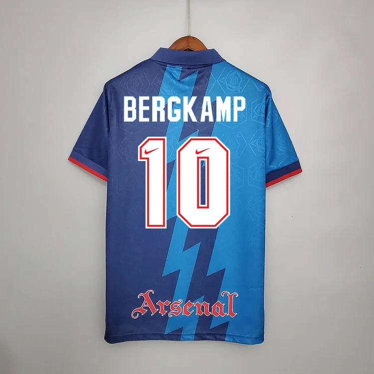 Retro 95-96 Arsenal away BERGKAMP ADAMS WRIGHT Football jersey retro
