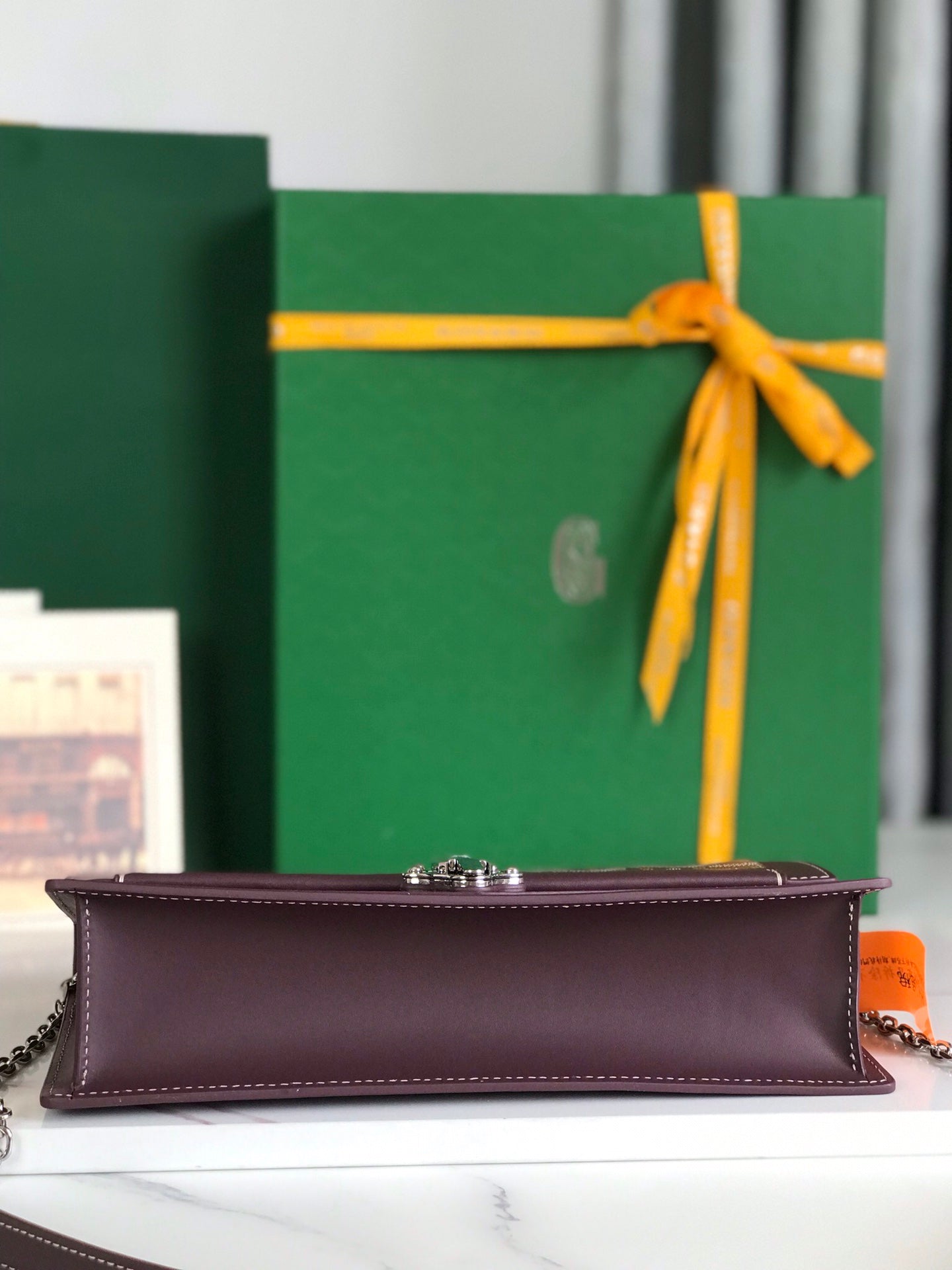 Goyard Duchesse Marie-Caroline Bag 25cm Wine Red Goyardine Canvas And Smooth Calfskin