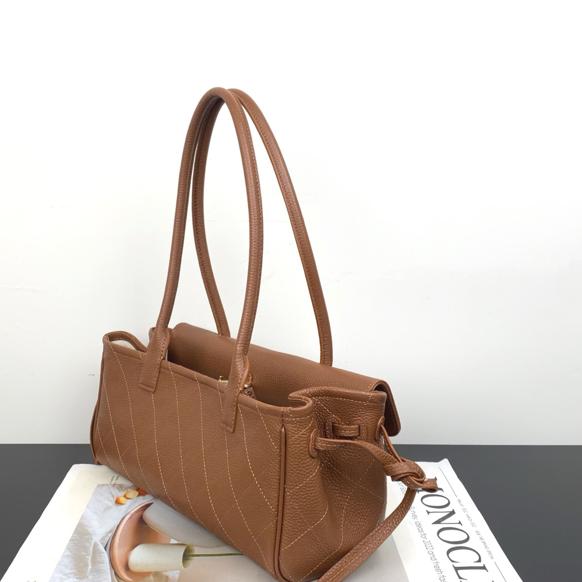 Chanel Urban Essential Tote Light Brown Caviar Gold Hardware 30cm/11.8in