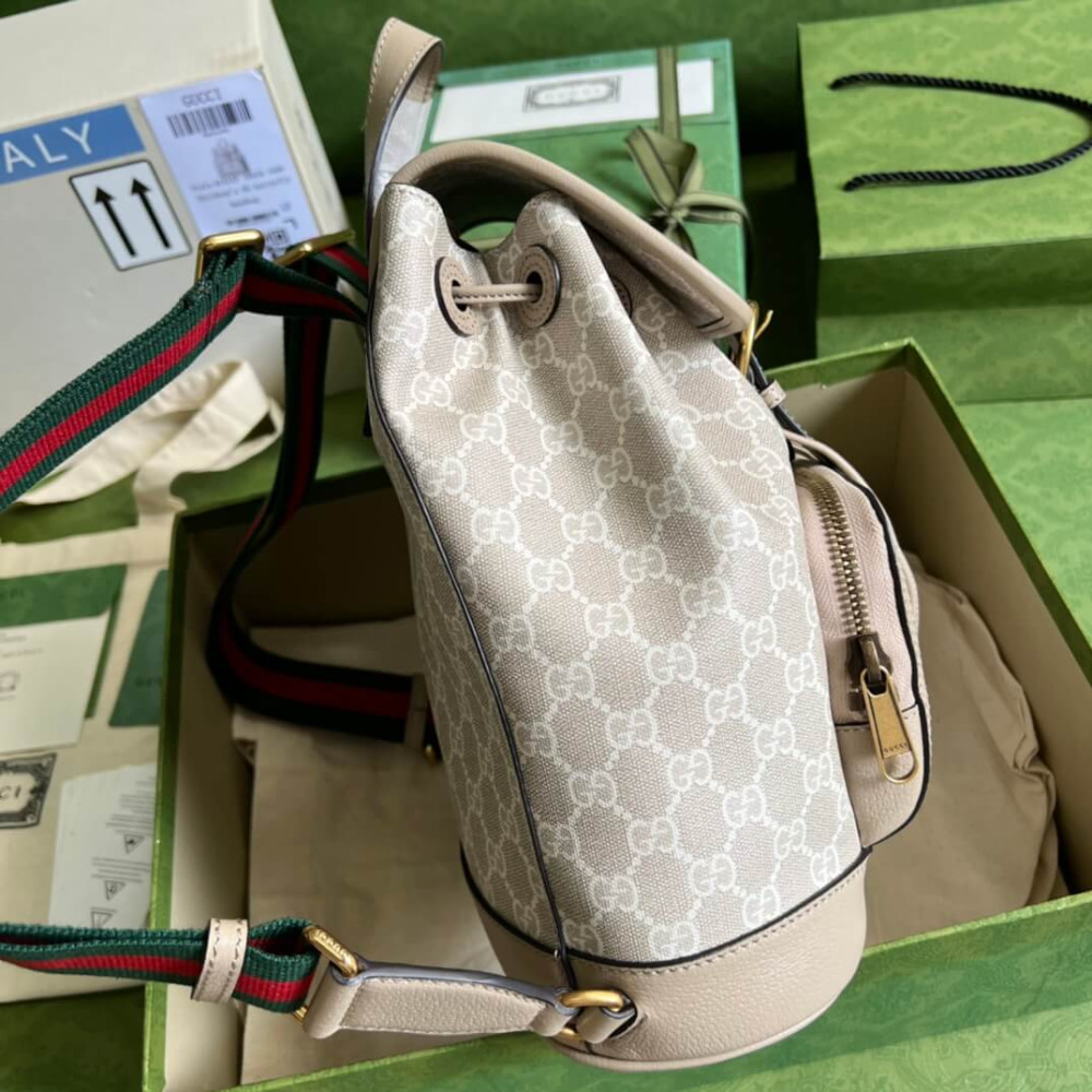 Gucci Backpack with Interlocking G Oatmeal Leather