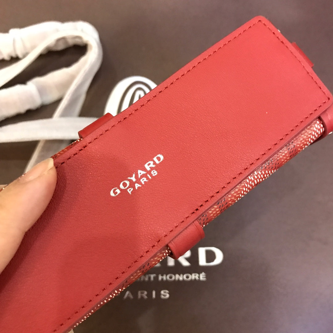 Goyard Minaudiere Trunk Bag 17Cm Red Canvas