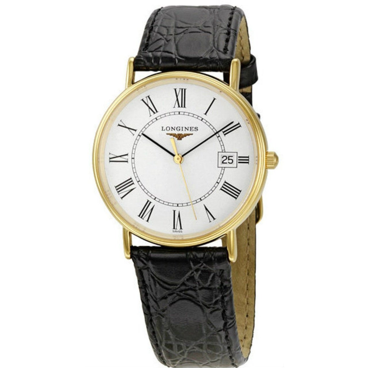 【Super Clone】Longines Men's L48192112 La Grande Classique Black Leather Watch