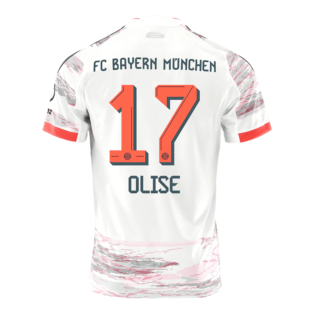 OLISE #17 Bayern Munich Away Soccer Jersey 2025/26 White