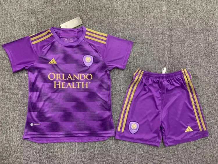 2023-2024 Football Orlando City Home Kids Kit Football Orlando