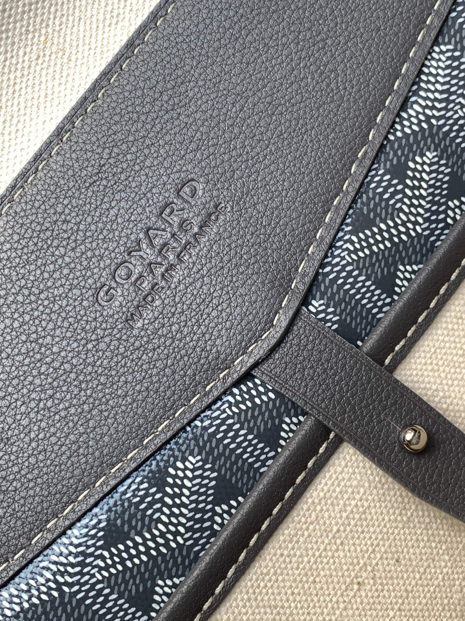 Goyard Cisalpin Document Case 39cm Gray Goyardine Canvas And Calfskin