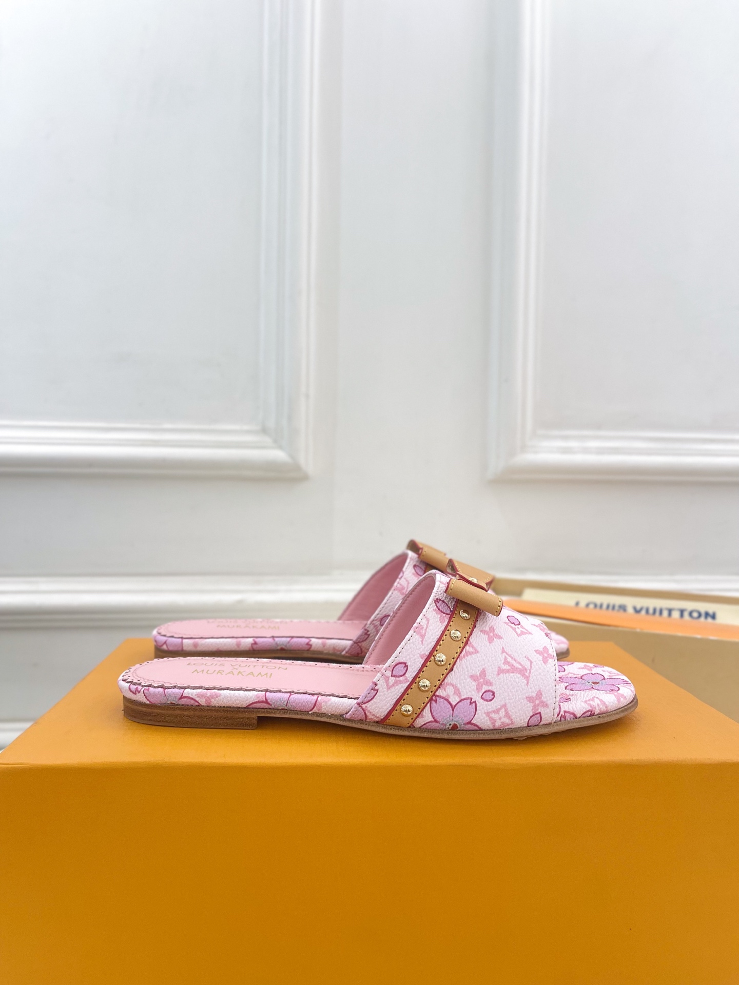 Louis Vuitton x Takashi Murakami Cherry Blossom Flat Slide Sandal