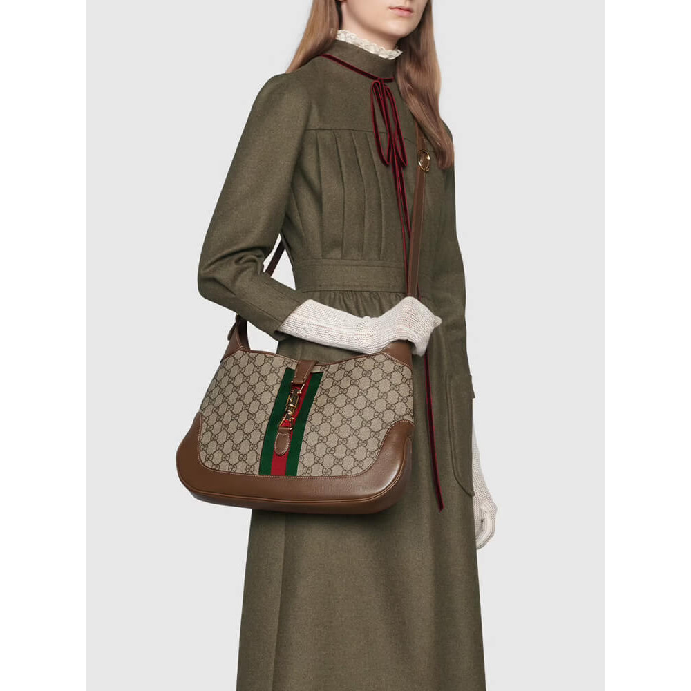 Gucci Jackie 1961 Medium Shoulder Bag in GG Canvas 36.5cm