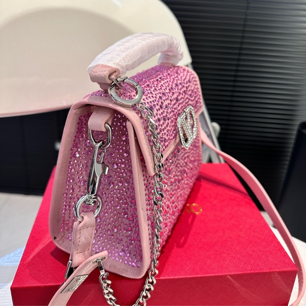 Valentino Vsling Mini Handbag With Sparkling Rose Quartz 19Cm 3W0B0G97Thv D0M