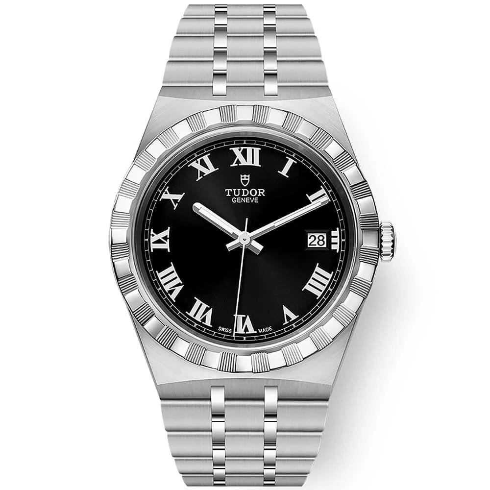 TUDOR Royal 38mm Black Roman Dial Automatic Bracelet Watch M28500-0003