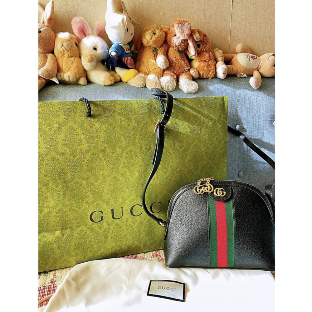 Gucci Ophidia Small Shoulder Bag in Black Leather