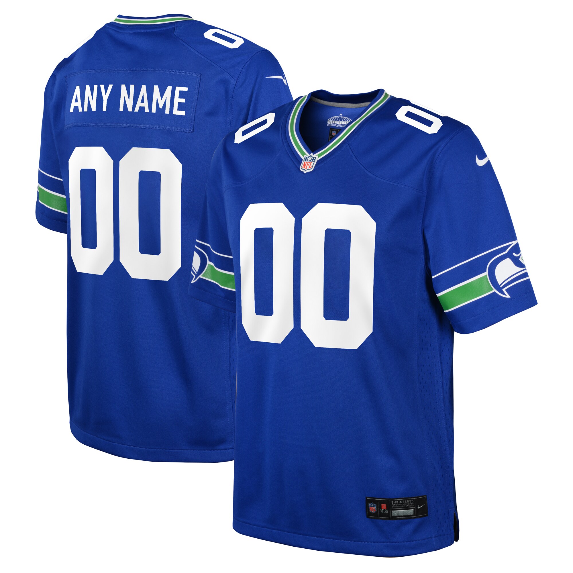 Seattle Seahawks Nike Youth Throwback Custom Jersey - Royal