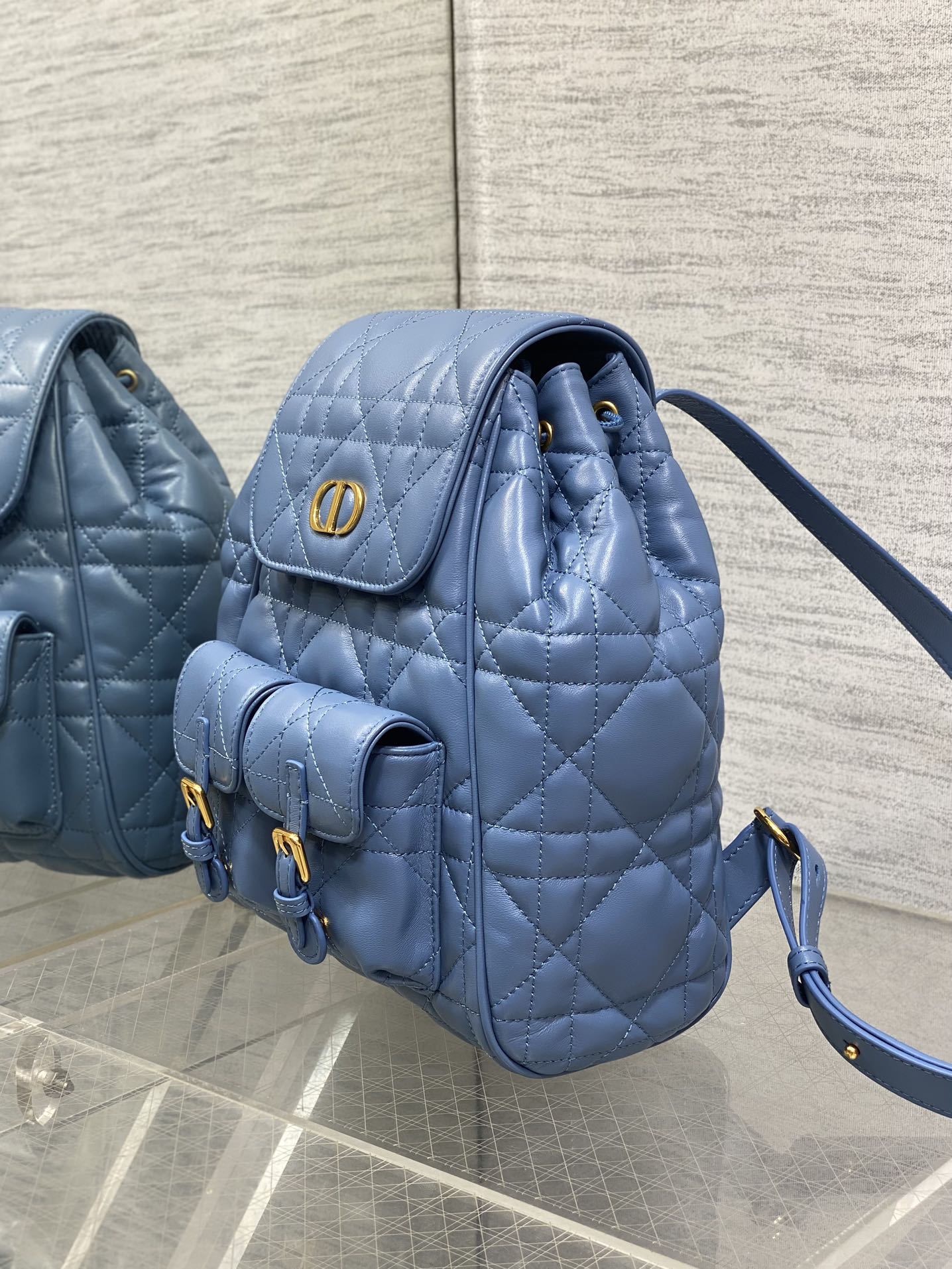 Caro Autumn/Winter series backpack-Blue spot ️