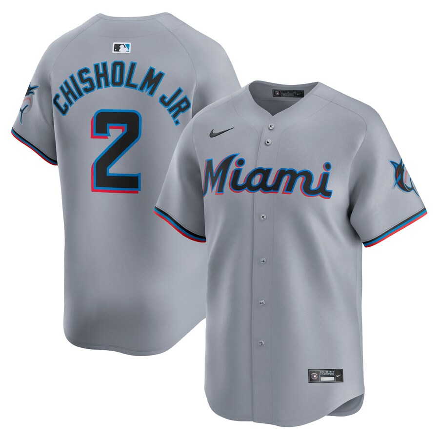Jazz Chisholm Jr. Miami Marlins Road Limited Player Jersey  Gray