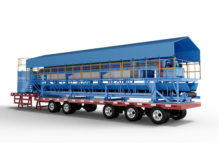 Vehicle-mounted mobile filter press