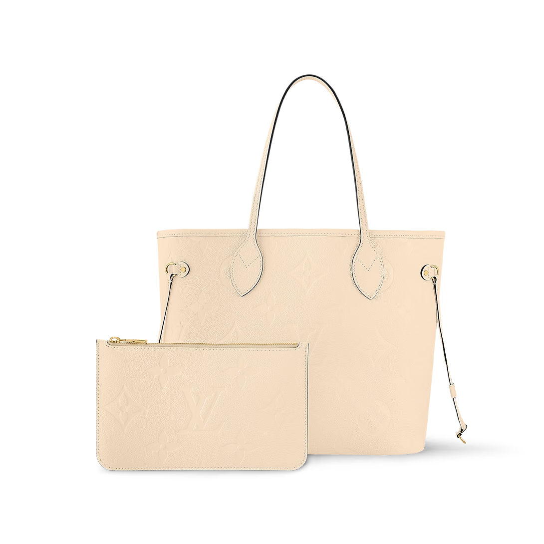Louis Vuitton Neverfull Mm Tote Bag Crème Beige 31cm M46676