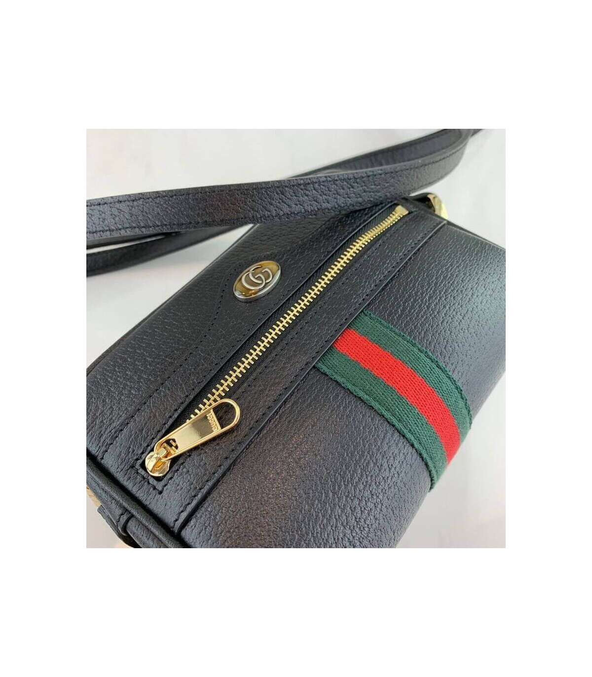 Gucci Ophidia Leather Mini Bag Black