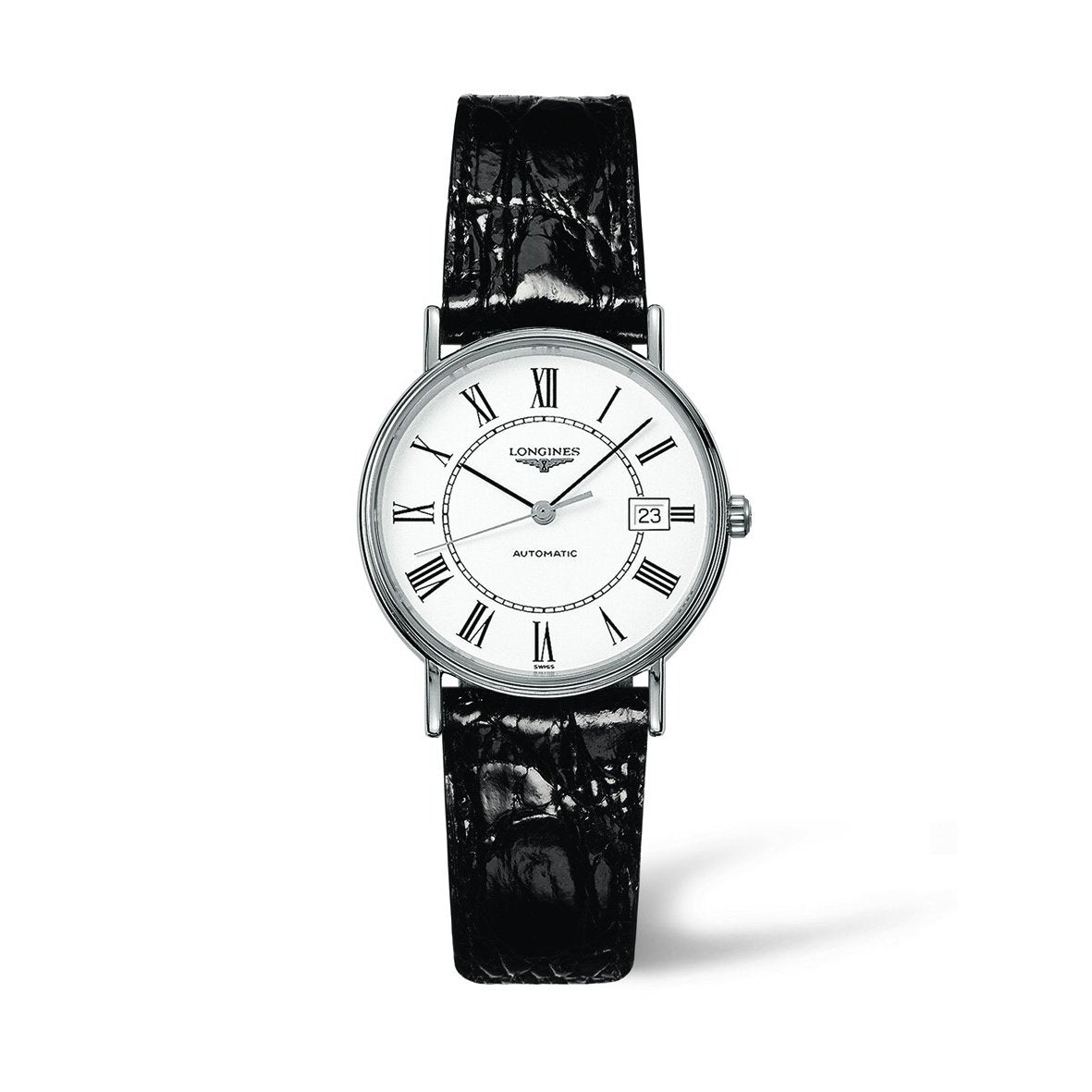 【Super Clone】Longines Women's L4.821.4.11.2 Presence Black Leather Watch