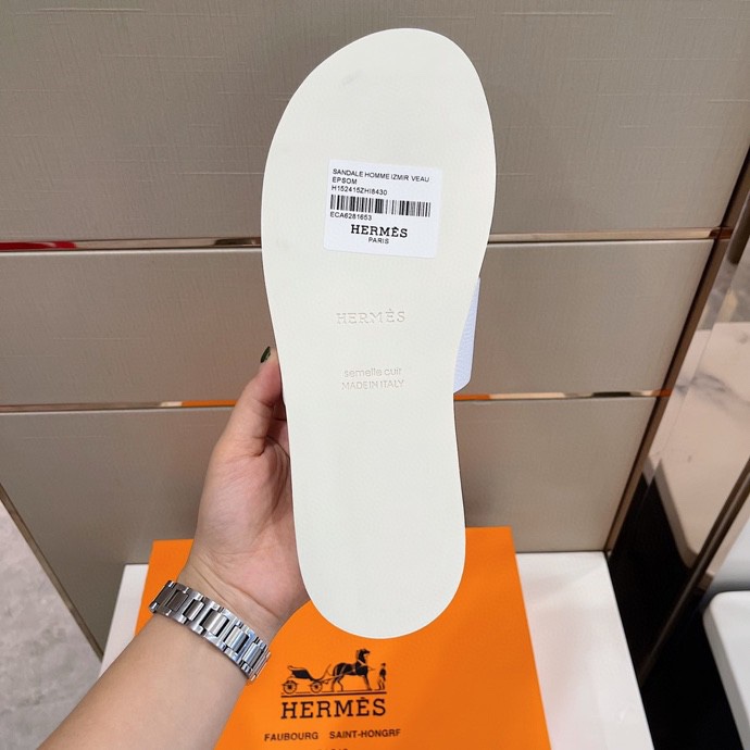 HERMES SANDAL IZMIR WHITE/BLUE