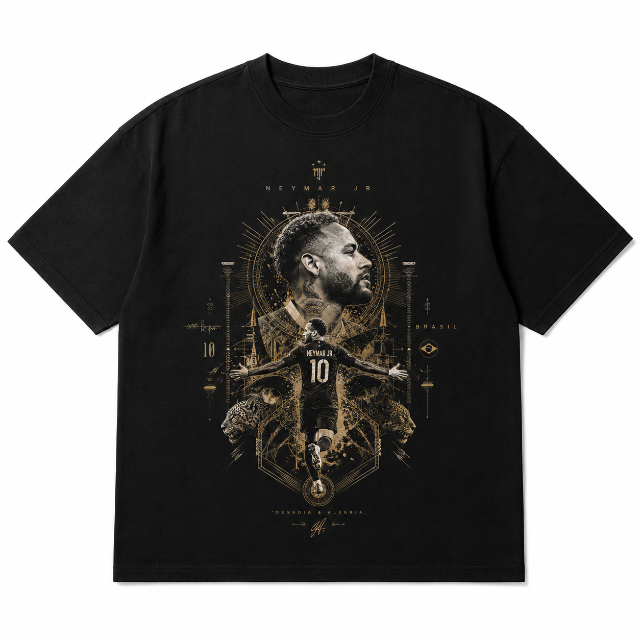 Neymar World Cup Printed T-Shirt  Unisex Loose Fit T-Shirt 100% Cotton Soft Comfortable Summer Casual Printed Top