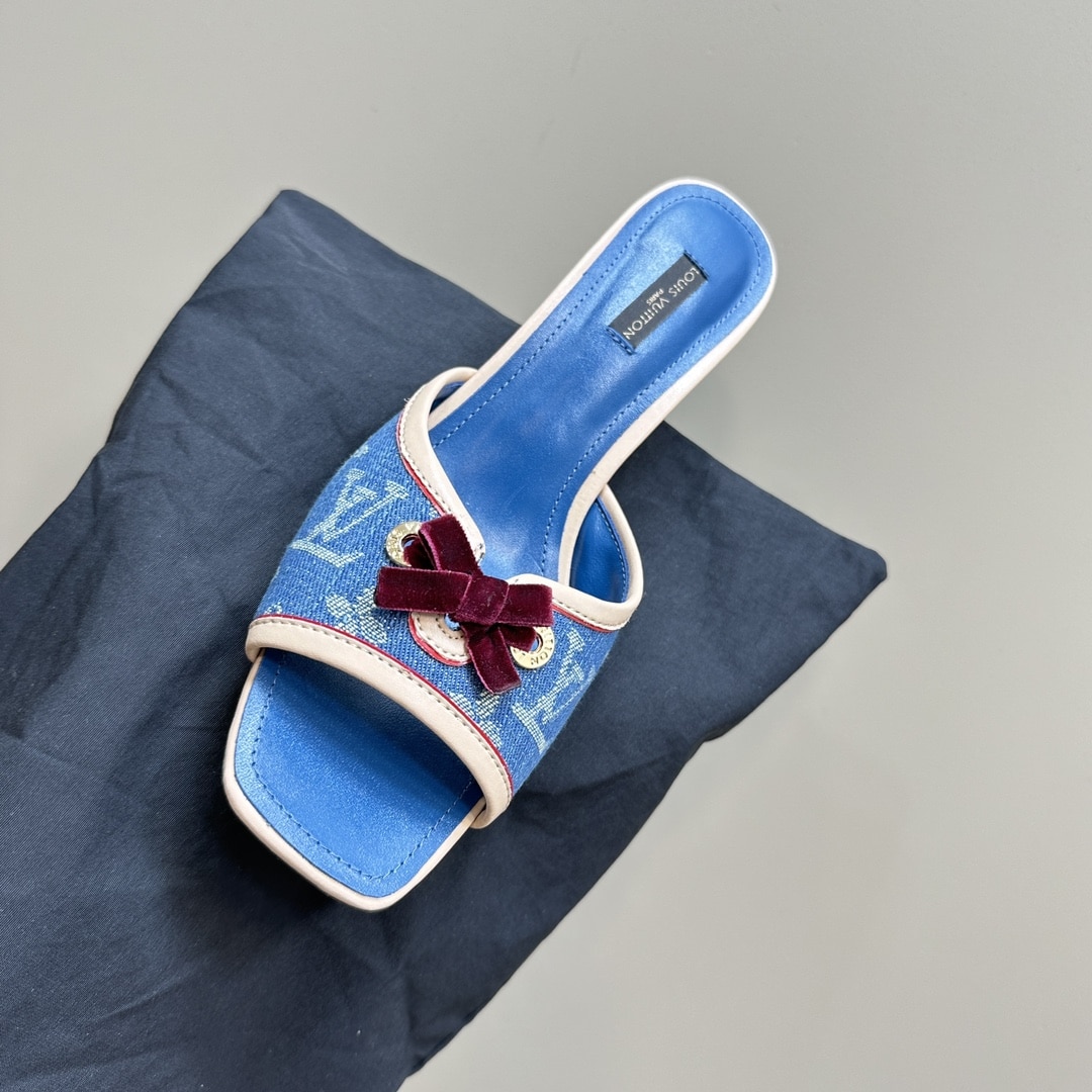 Louis Vuitton Kitten Mule Denim Blue