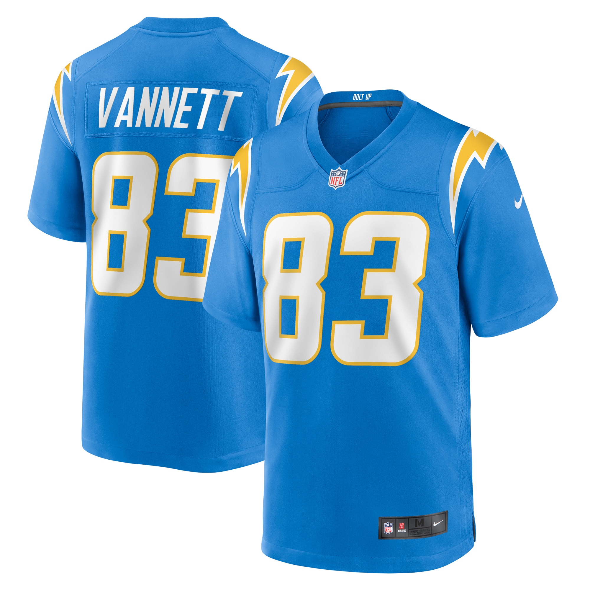 Nick Vannett Los Angeles Chargers Nike Team Game Jersey -  Powder Blue