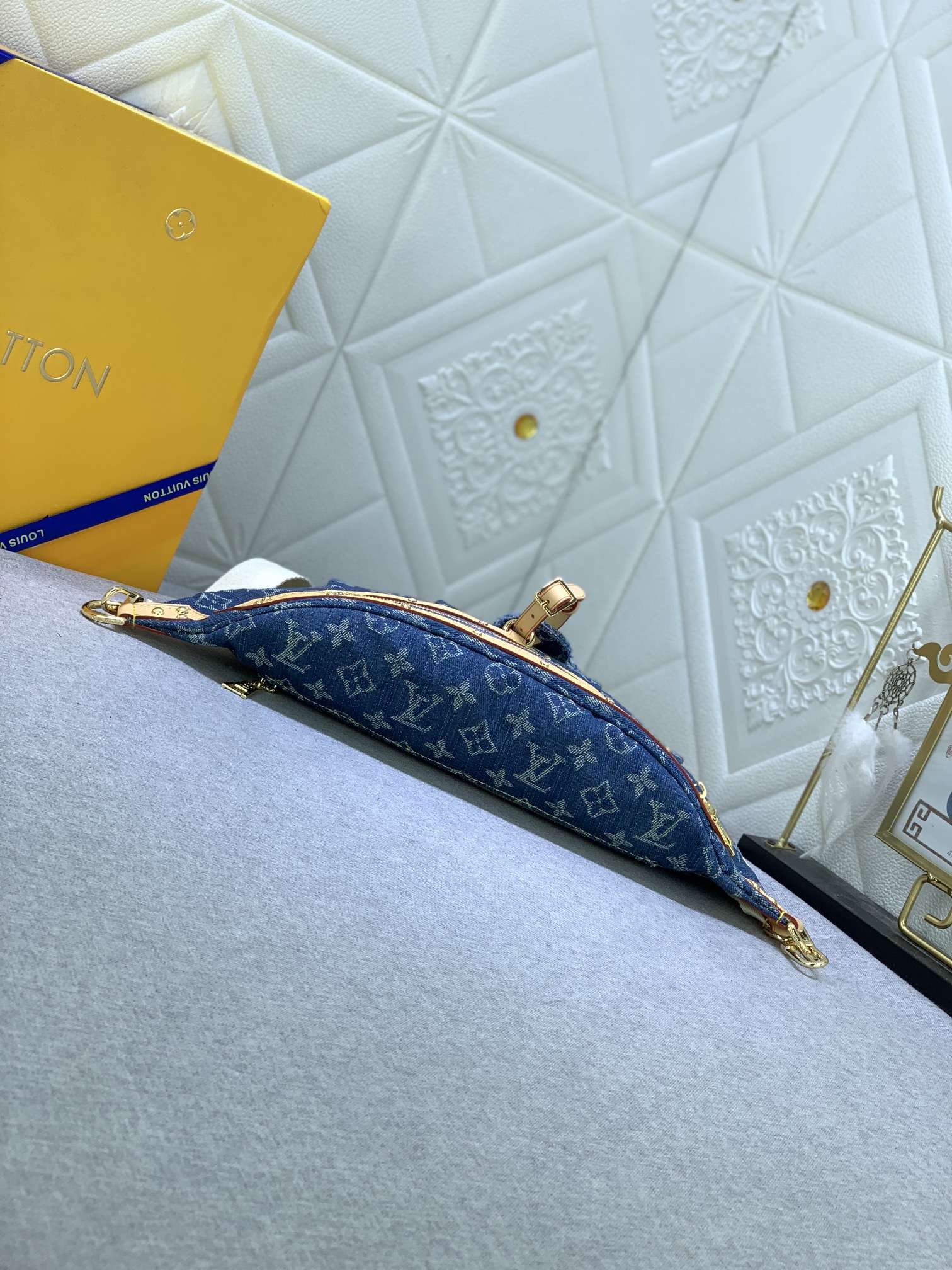 Louis Vuitton Bumbag High Rise Denim Blue 38Cm M46837