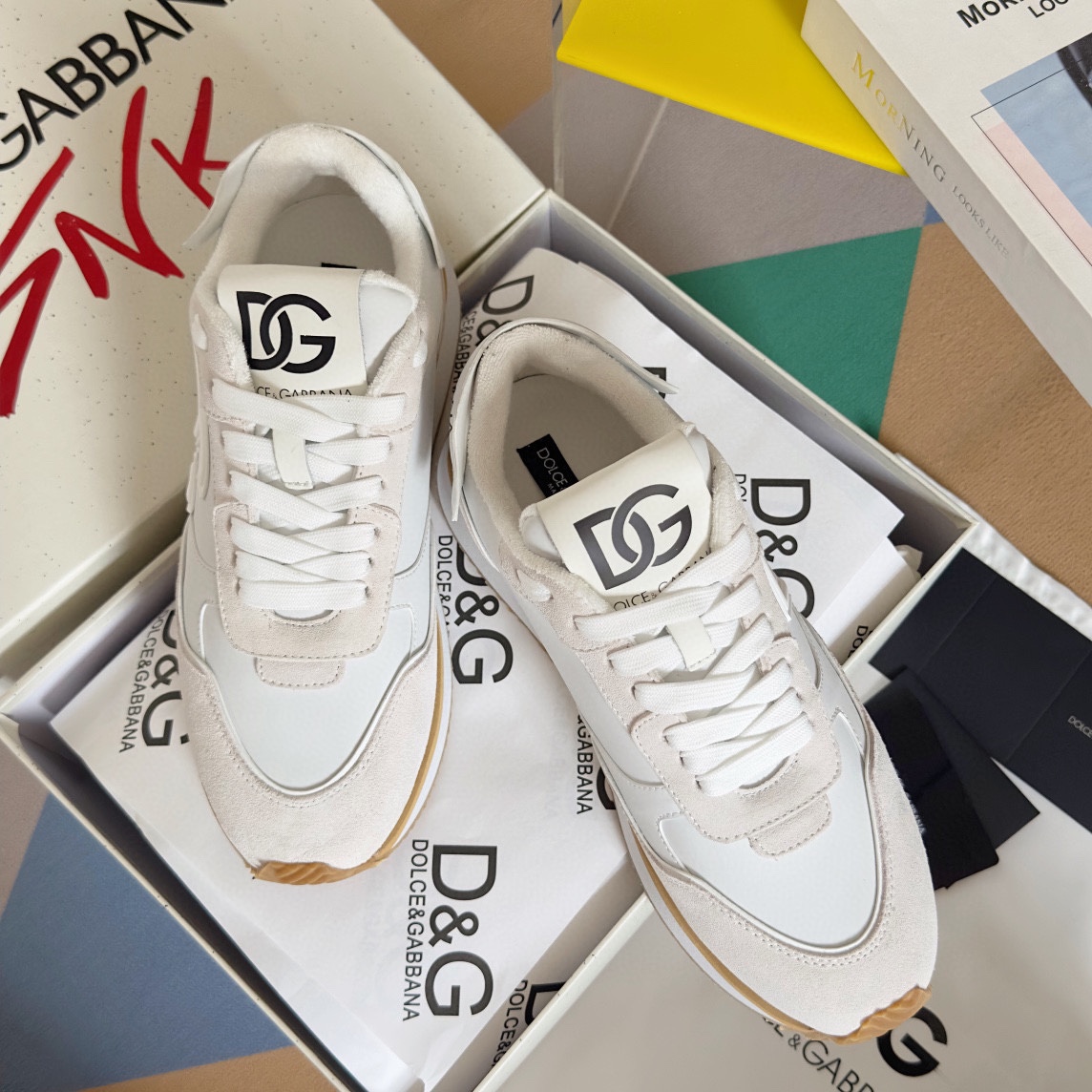 DOLCE & GABBANA Mixed-material DG CUSHION sneakers