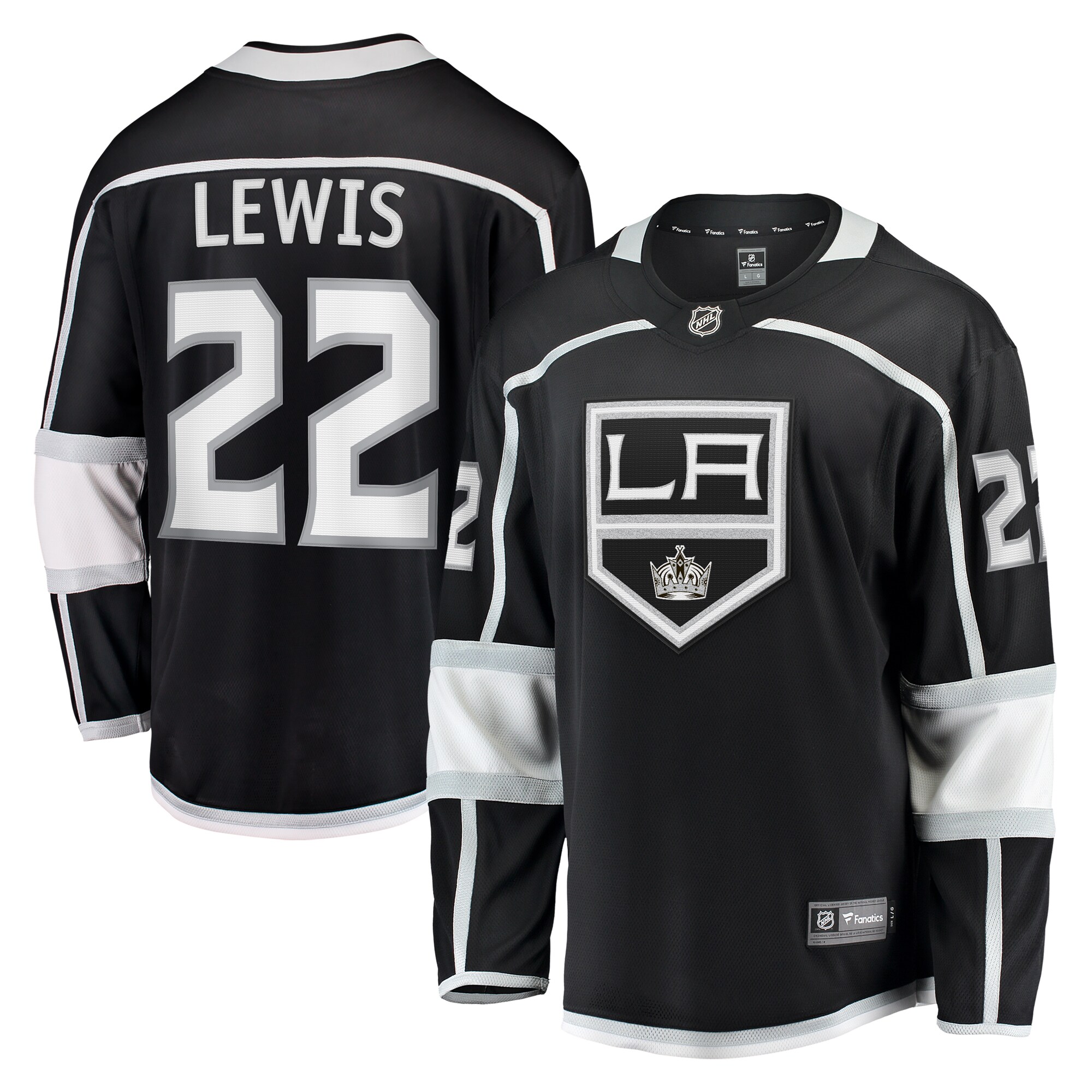 Trevor Lewis Los Angeles Kings Fanatics Home Breakaway Jersey – Black