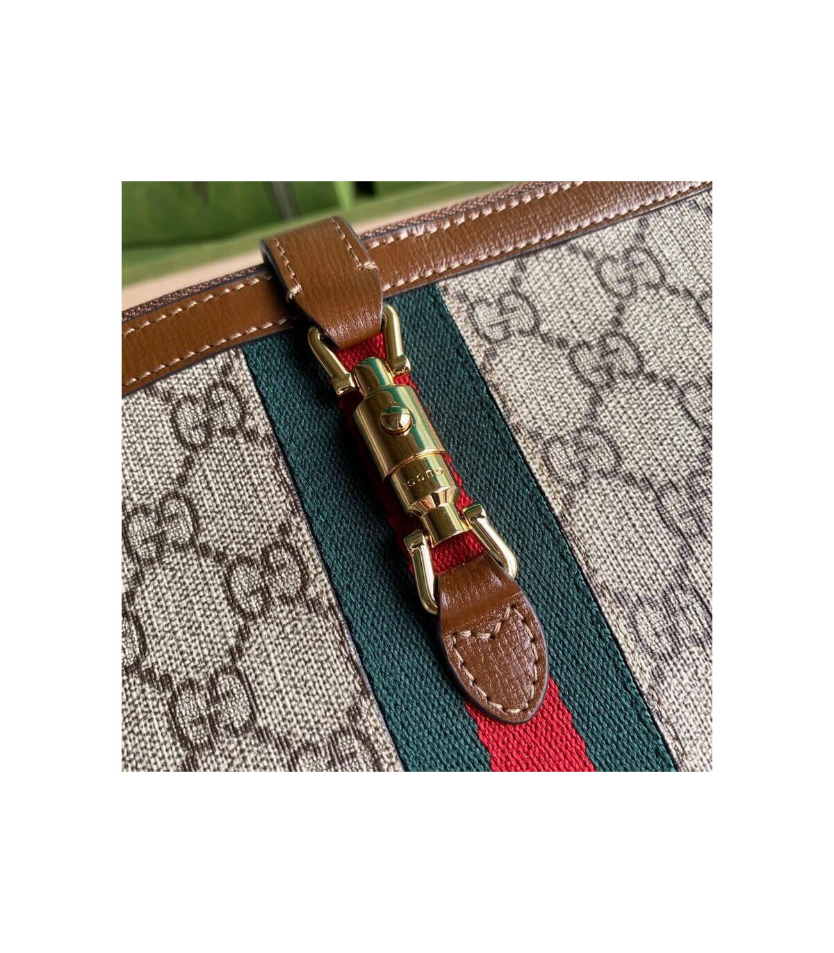 Gucci Jackie GG Coated Canvas Jackie 1961 Pouch Clutch Bag 30.5cm