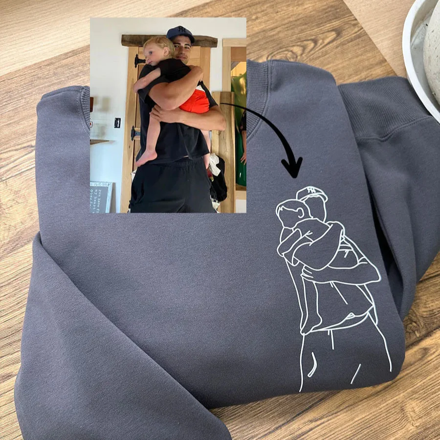50% OFF🔥Custom Photo Line Drawing Sweatshirt💕Hoodie
