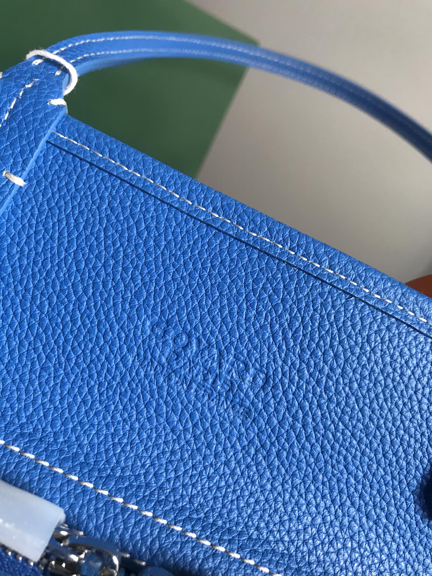 Goyard Hardy Pm Bag 40 Cm Sky Blue Goyardine Canvas And Taurillon Leather Trim