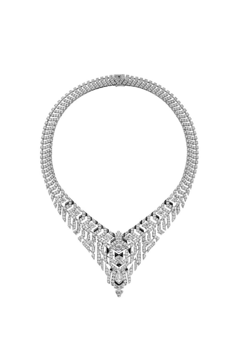 Diamond Snow Leopard Necklace
