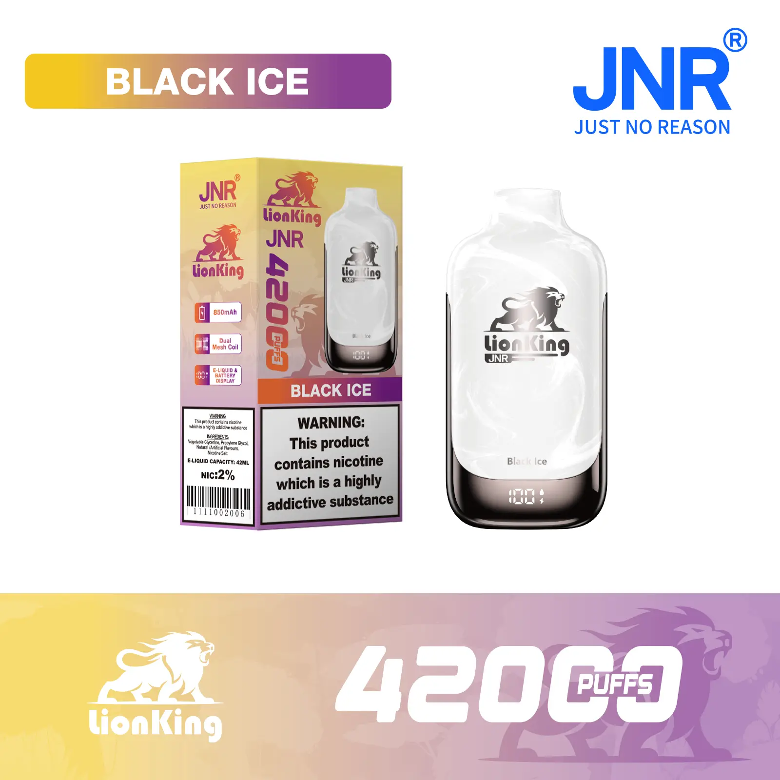 JNR Lionking 42K Puffs Disposable Vape