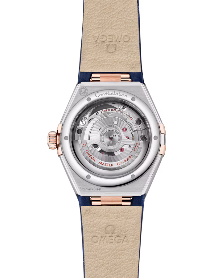 Omega Constellation Ladies' Selection 29mm steel ‑ Sedna™ gold on leather strap 131.23.29.20.99.003