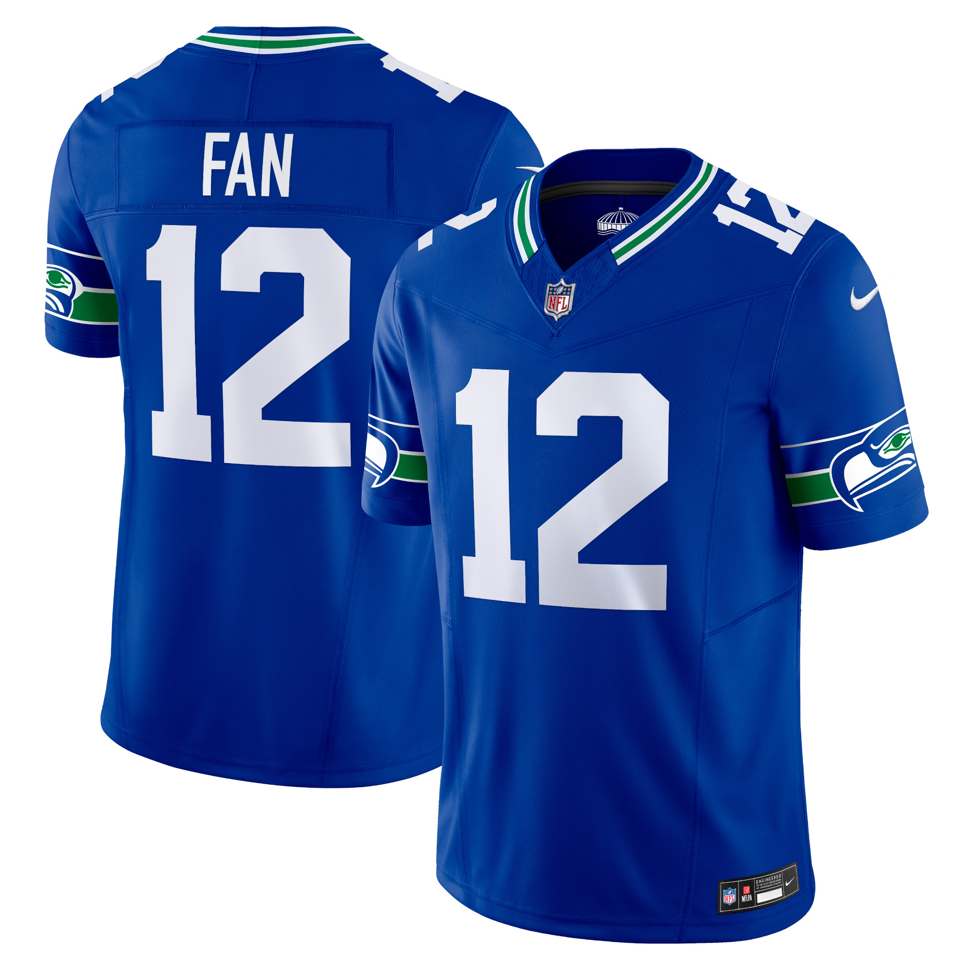#12 Fan Seattle Seahawks Nike Vapor F.U.S.E. Limited Jersey - Royal