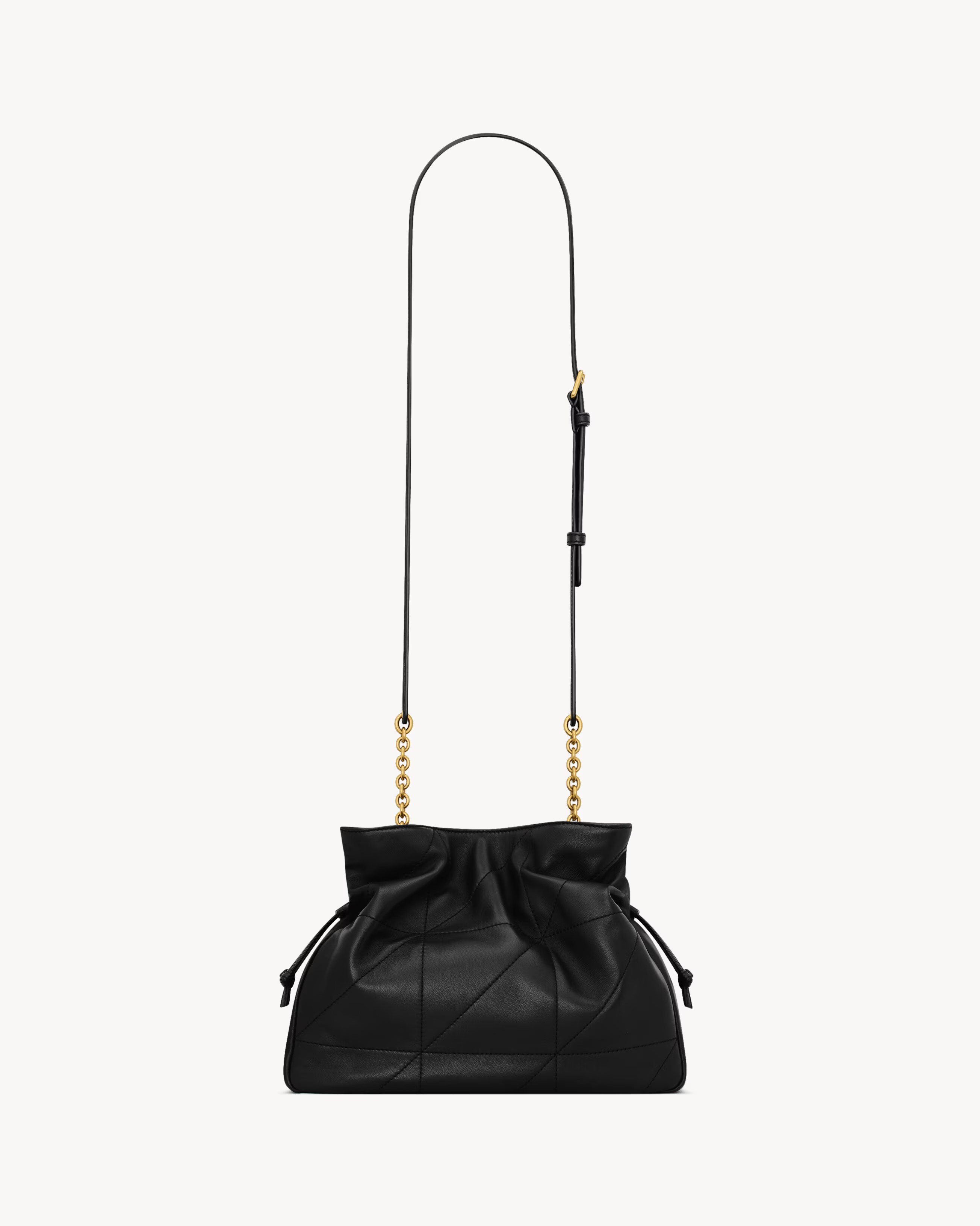 Saint Laurent Jamie Black Drawstring Shoulder Bag 26cm/10.2in