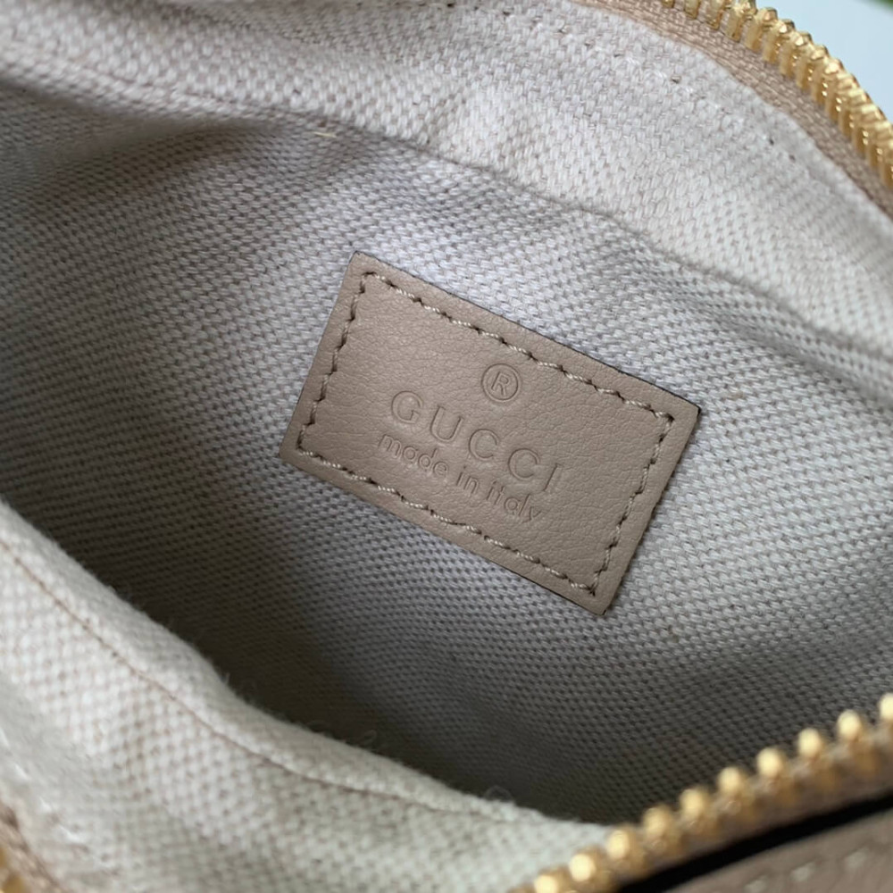 Gucci Oatmeal Leather Attache Small Shoulder Bag