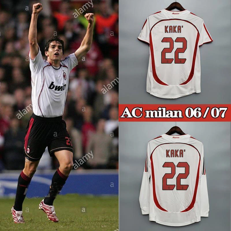 Retro 2006-07 AC Milan Away MALDINI KAKA PIRLO Football jersey retro