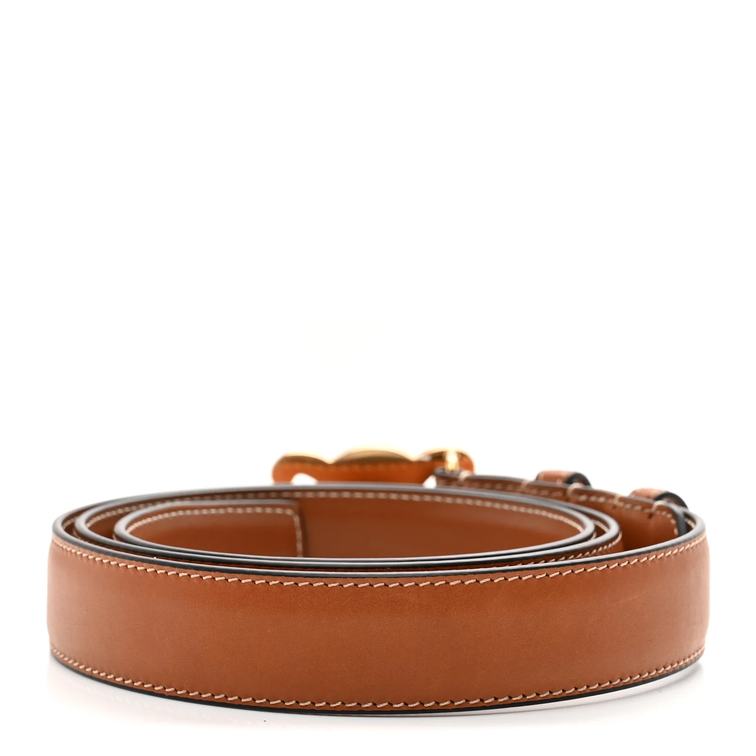 Natural Calfskin Medium 25mm Triomphe Belt 90 36 Tan
