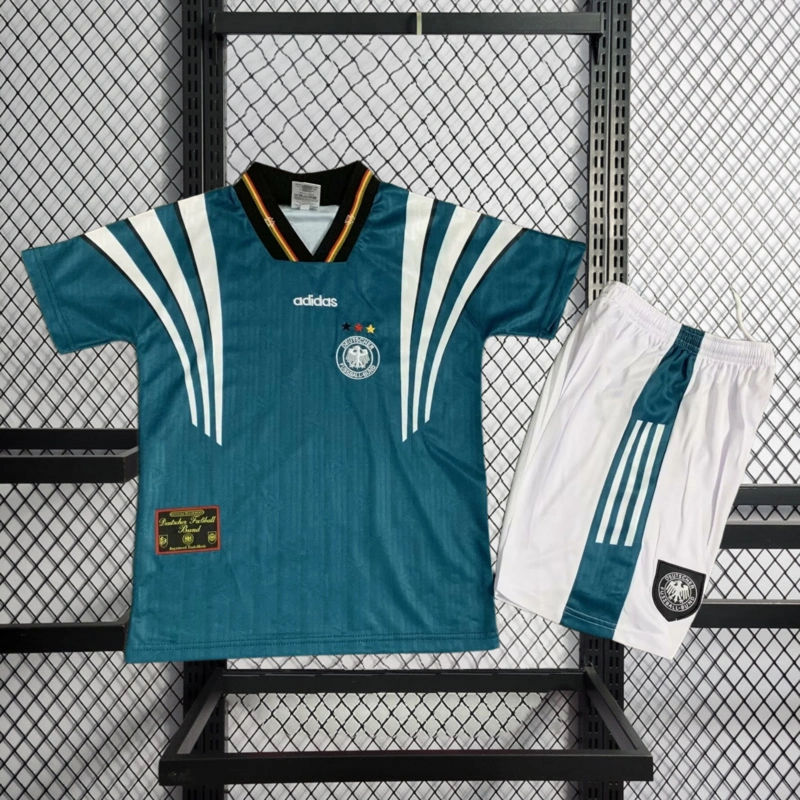 Retro 1996 Germany away KIDS MOLLER #7 Klinsmann #18 KUNTZ #11 Football jersey retro