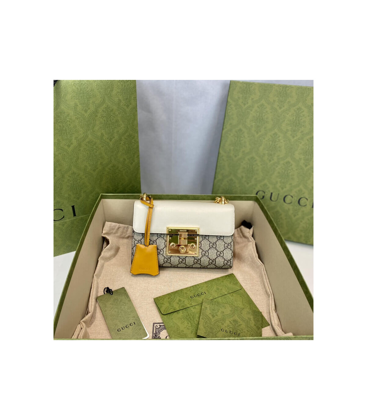 Gucci Padlock Small GG Shoulder Bag White